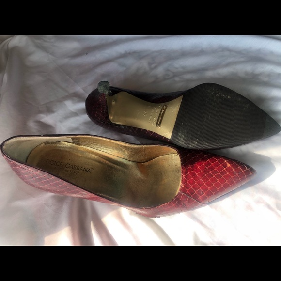 Dolce & Gabbana Vero Cuoio Python Heels-2825254336 - Picture 3 of 7